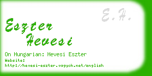 eszter hevesi business card